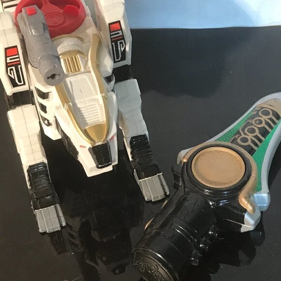 Power Rangers White Ranger Tiger Zord Green Ranger Dragon Dagger Toy Bundle - Picture 2 of 7